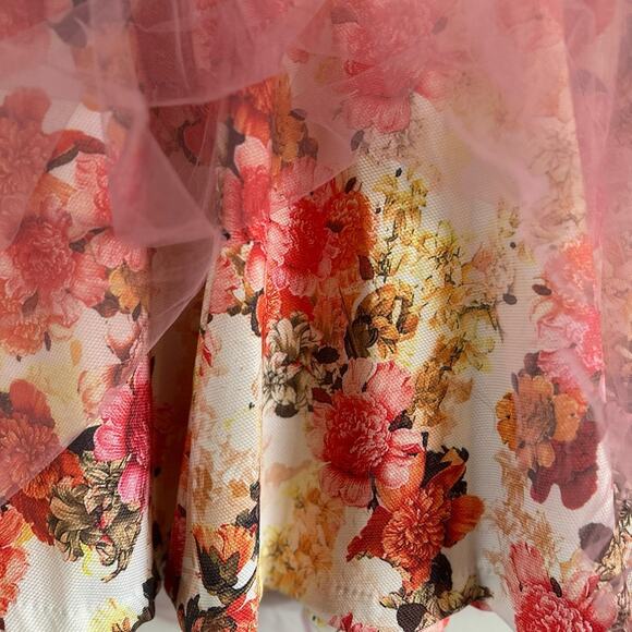 Shabby Apple Morgan Pink Floral A-Line Skirt NWT size 10 - Picture 5 of 7